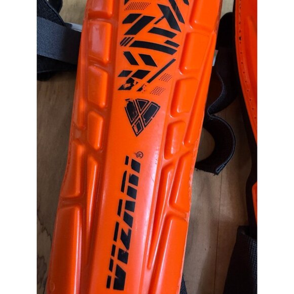 Kids Vizari Orange Soccer Shin Guards – Size M - Picture 3 of 9